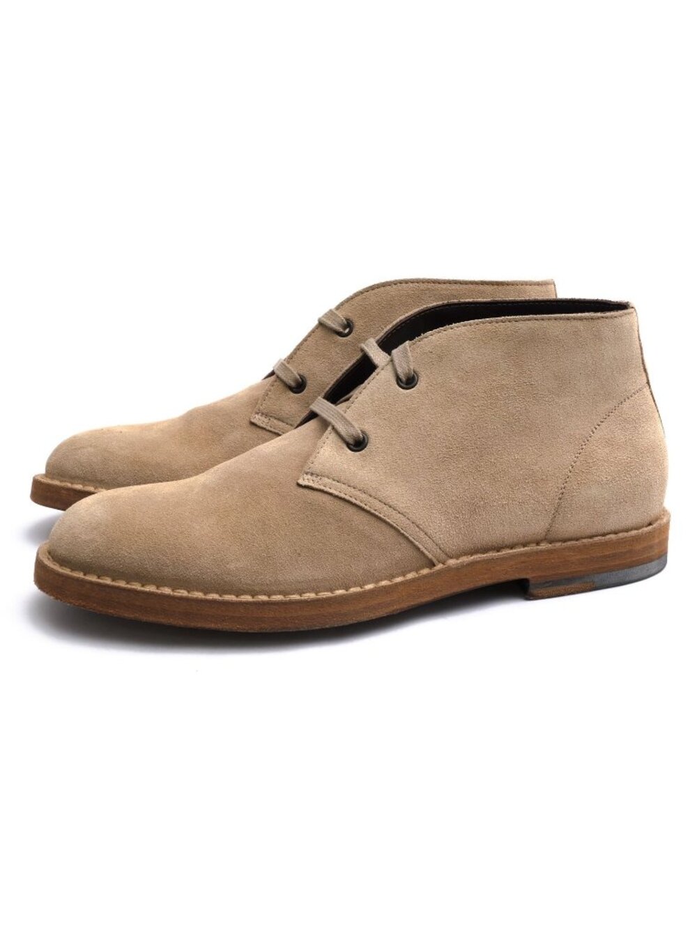 Bottega Veneta Chukka Boots Shoes Suede Leather Beige to Pelle S Cuoi Spritz